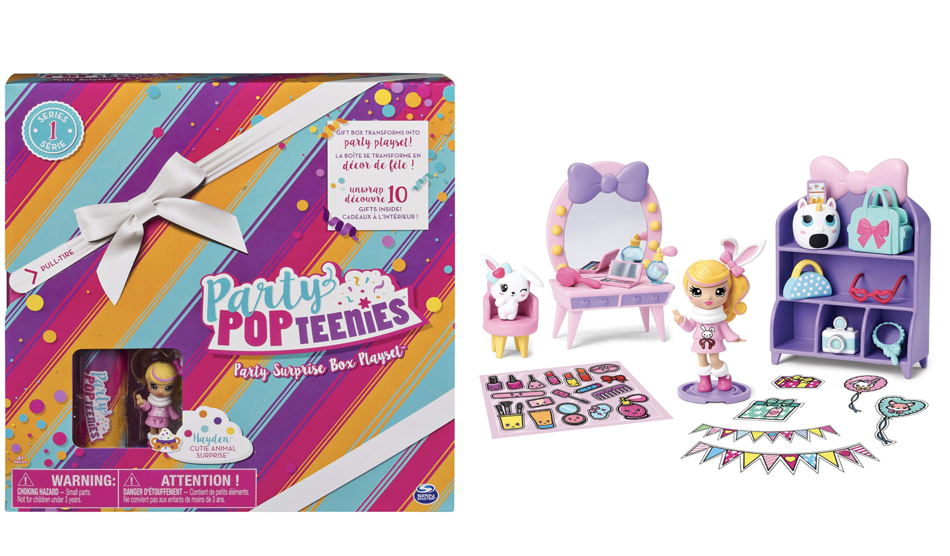 party popteenies party surprise box playset